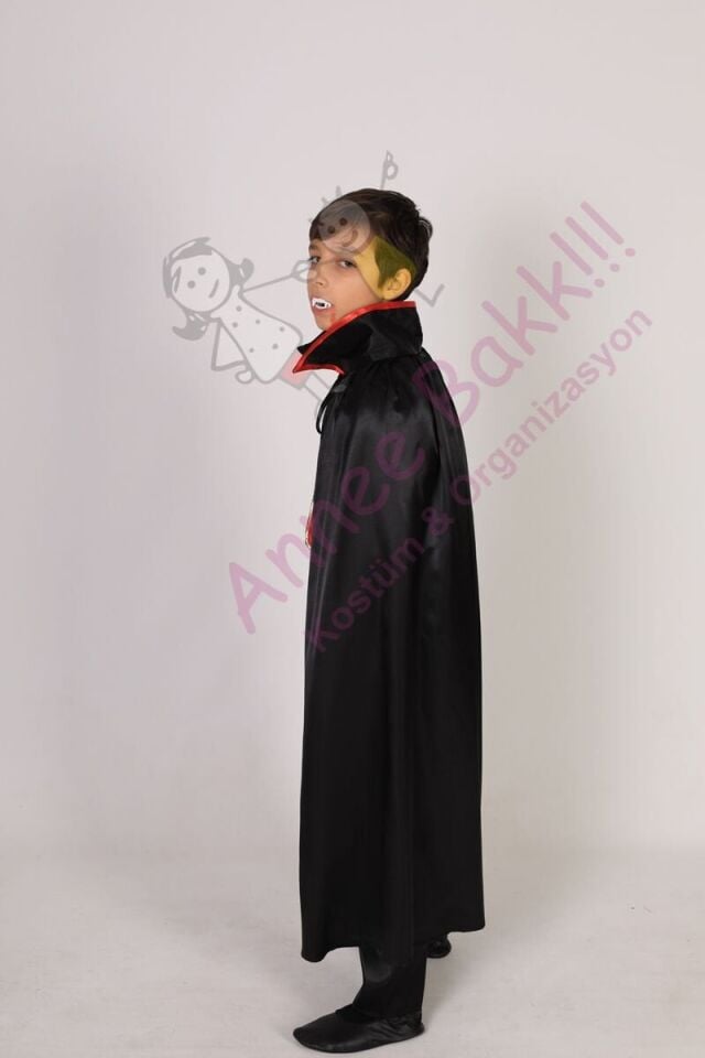 Kont Dracula Çocuk Kostümü, Vampir Çocuk Kostümü, Cadılar Bayramı Kostümü