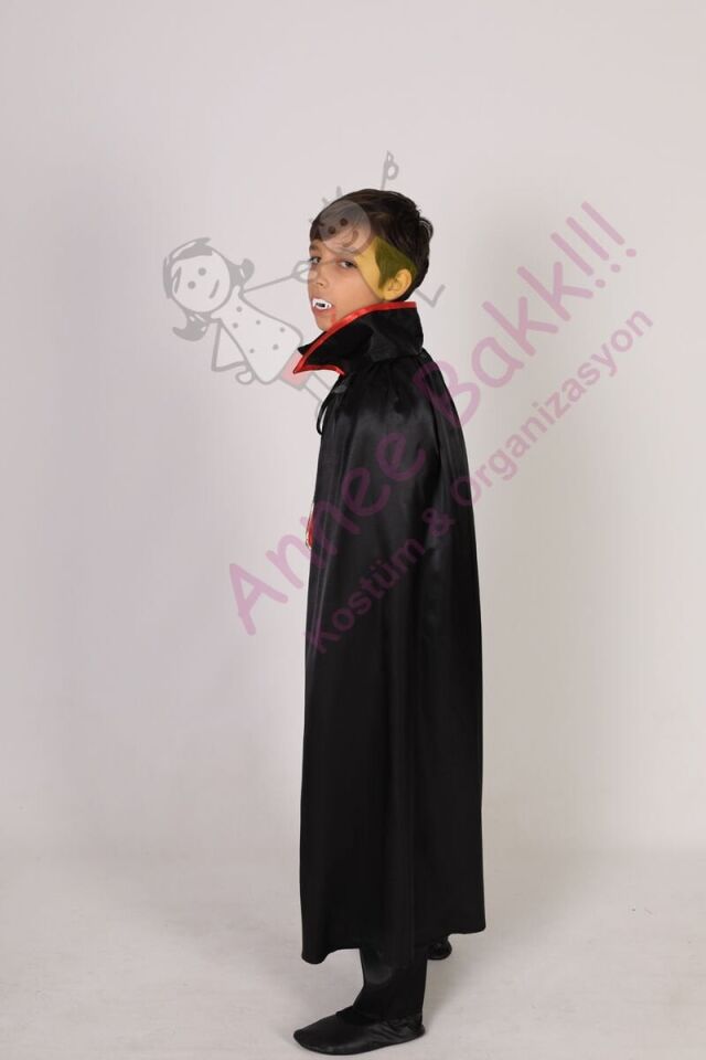 Kont Dracula Çocuk Kostümü, Vampir Çocuk Kostümü, Cadılar Bayramı Kostümü