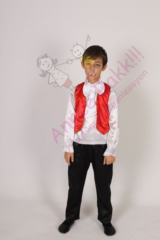 Kont Dracula Çocuk Kostümü, Vampir Çocuk Kostümü, Cadılar Bayramı Kostümü