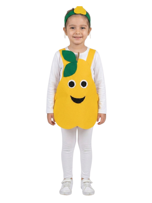 Ayva Kostümü, Çocuk Ayva Kostümü & Saç Aksesuar Seti