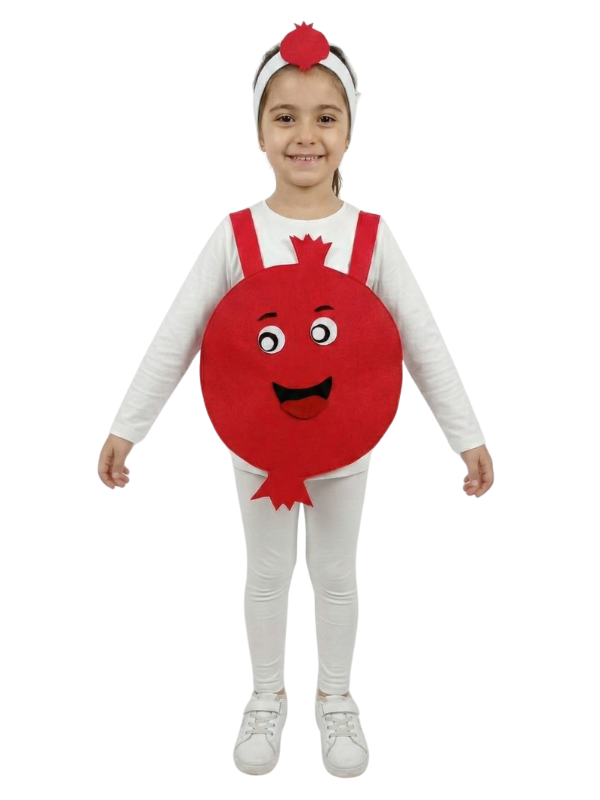 Nar Kostümü, Çocuk Nar Kostümü & Saç Aksesuar Seti