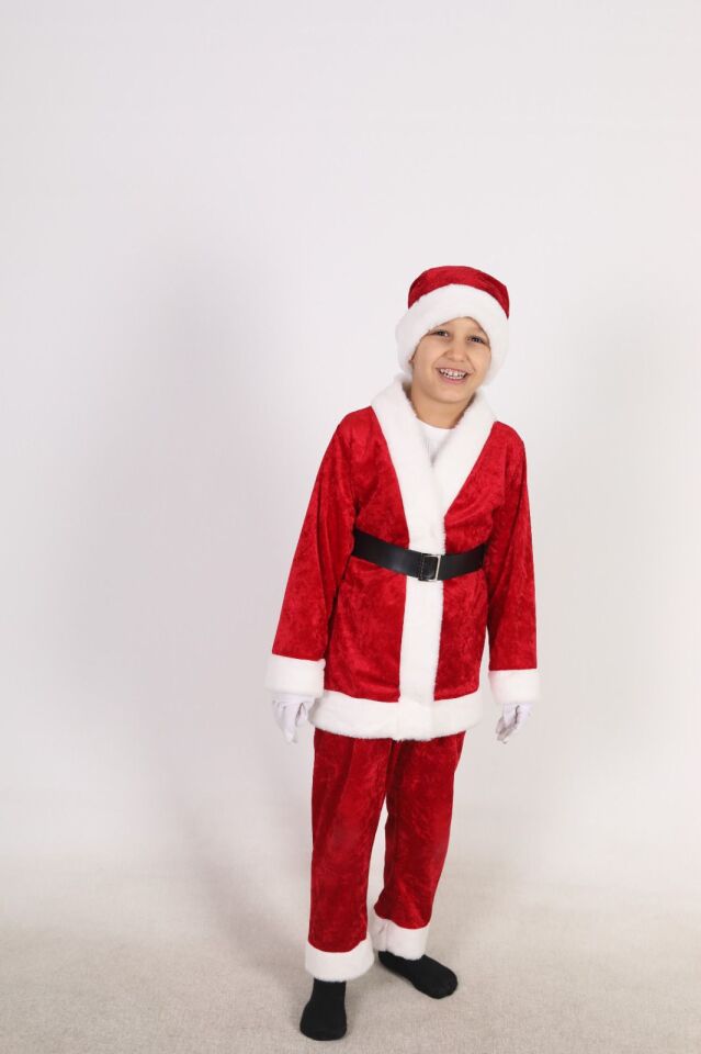 Noel Baba Çocuk Kostümü, Yeni Yıl Çocuk Noel Baba Kostüm