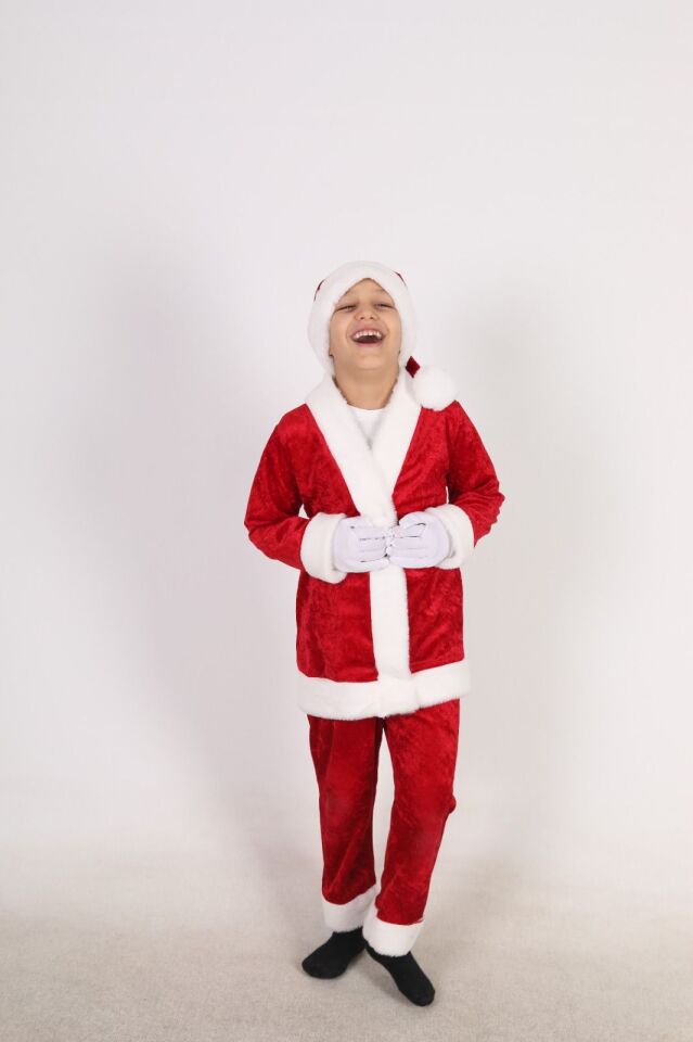 Noel Baba Çocuk Kostümü, Yeni Yıl Çocuk Noel Baba Kostüm