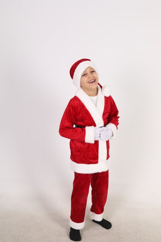Noel Baba Çocuk Kostümü, Yeni Yıl Çocuk Noel Baba Kostüm