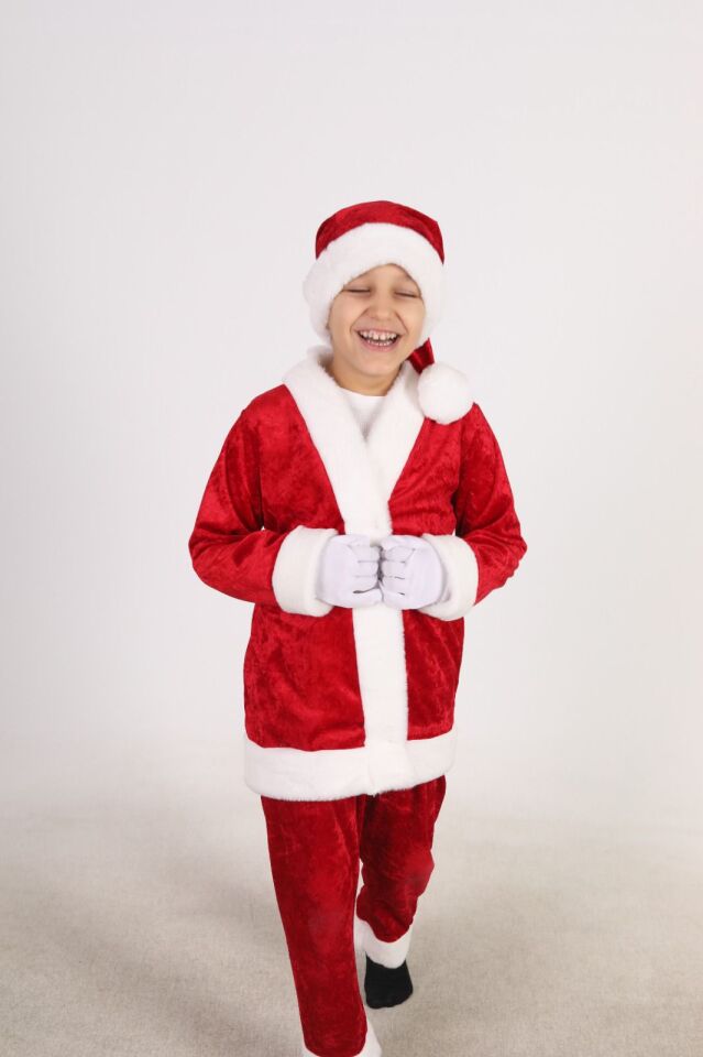 Noel Baba Çocuk Kostümü, Yeni Yıl Çocuk Noel Baba Kostüm