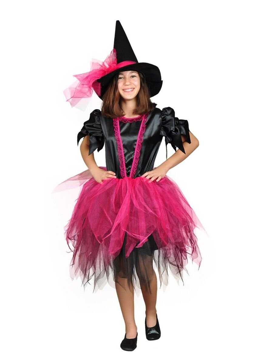 Pembe Renk Yetişkin Cadı Kostümü, Cadılar Bayramı Cadı Kıyafeti, Hızlı Kargo