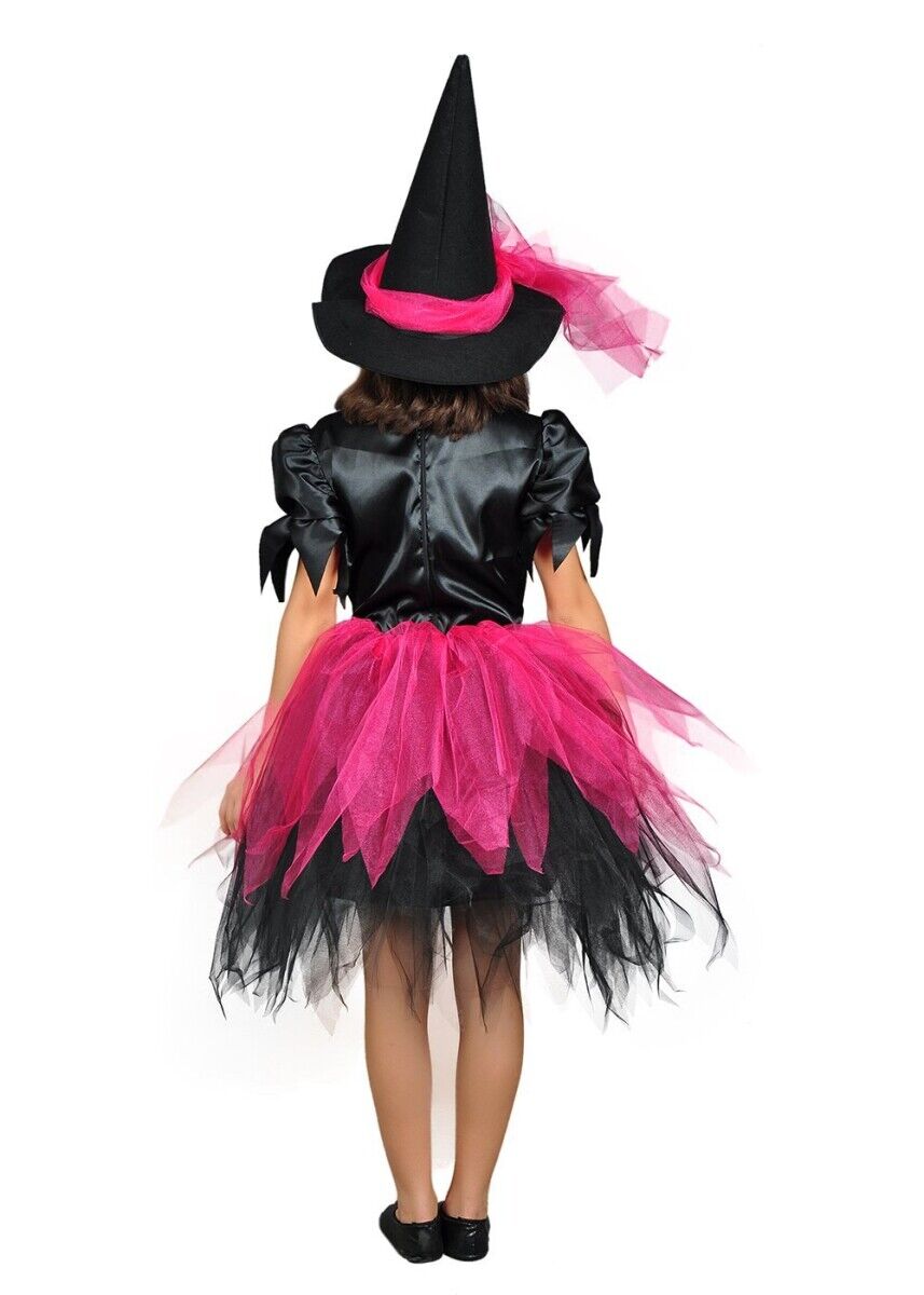 Pembe Renk Yetişkin Cadı Kostümü, Cadılar Bayramı Cadı Kıyafeti