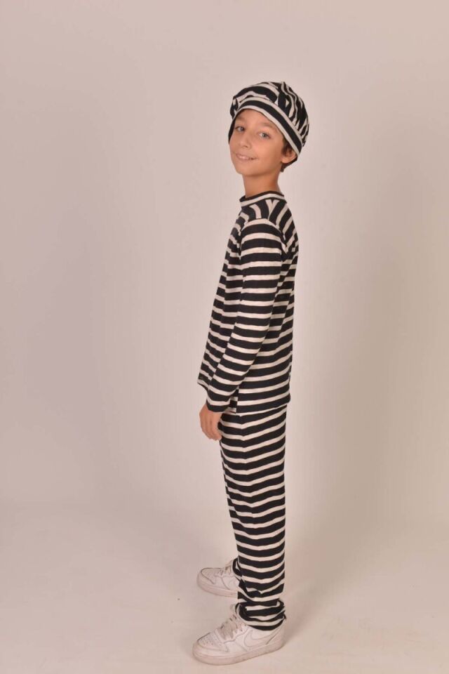 Dalton Çocuk Kostümü, Mahkum Çocuk Kıyafeti, Red-Kit Karakter Kostümleri