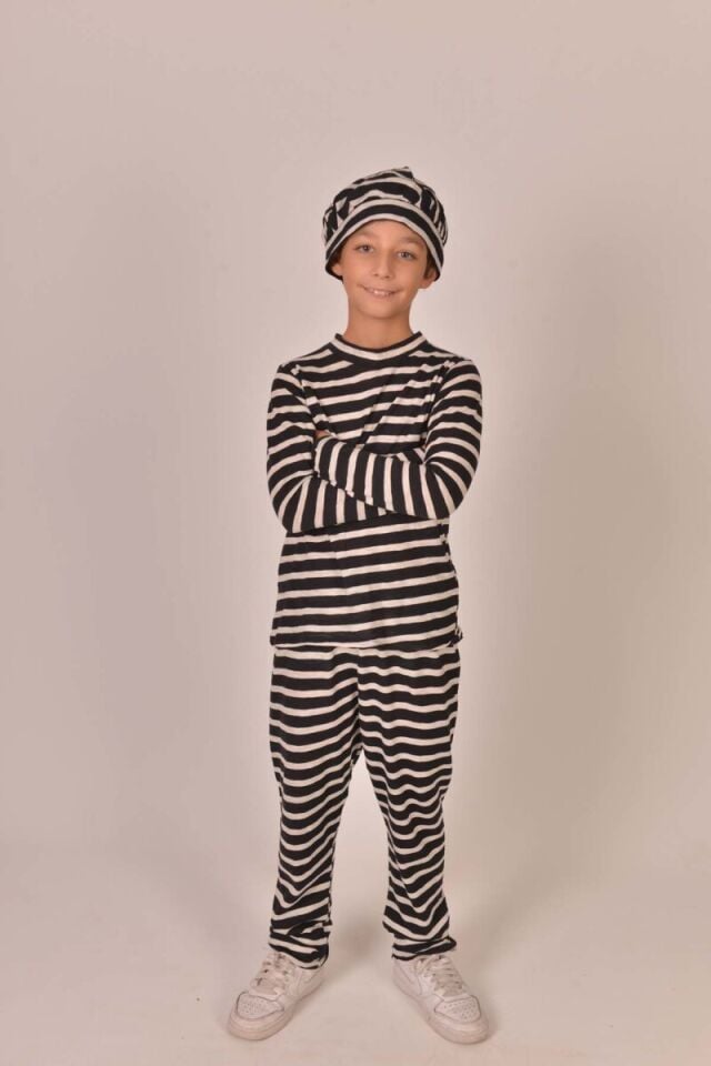 Dalton Çocuk Kostümü, Mahkum Çocuk Kıyafeti, Red-Kit Karakter Kostümleri