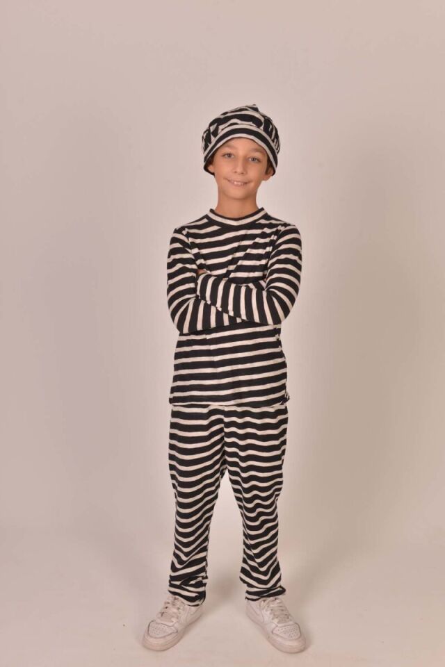 Dalton Çocuk Kostümü, Mahkum Çocuk Kıyafeti, Red-Kit Karakter Kostümleri