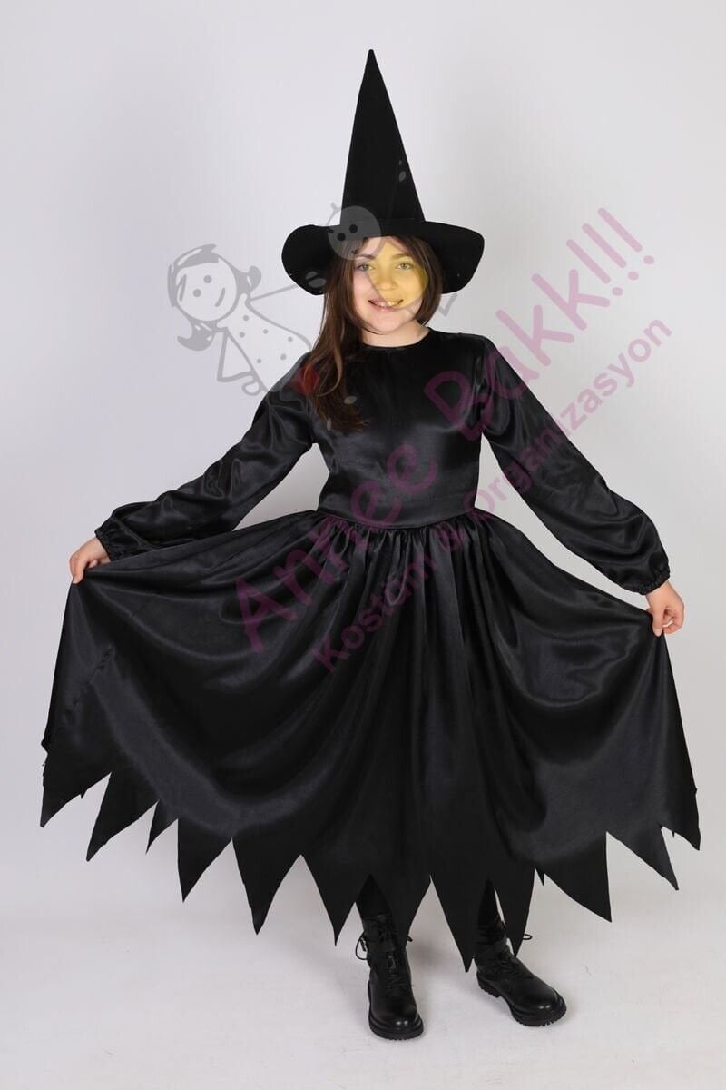 Klasik Cadı Kız Kostümü, Çocuk Cadı Kostümü