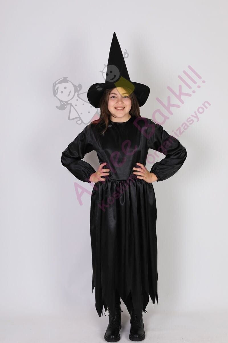 Klasik Cadı Kız Kostümü, Çocuk Cadı Kostümü