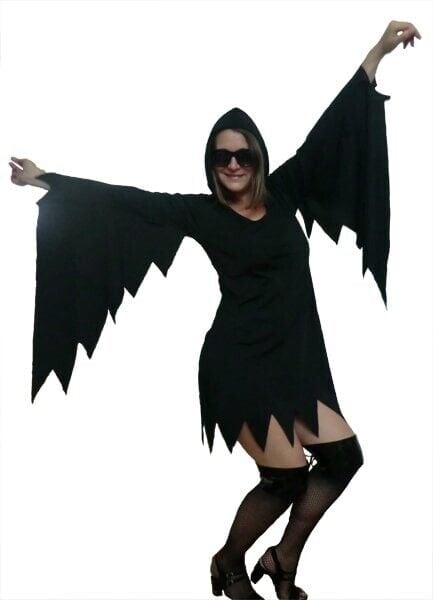 Yarasa Kadın Kostümü, Cadılar Bayramı Yarasa Kız Kostümü, Halloween Kostümleri