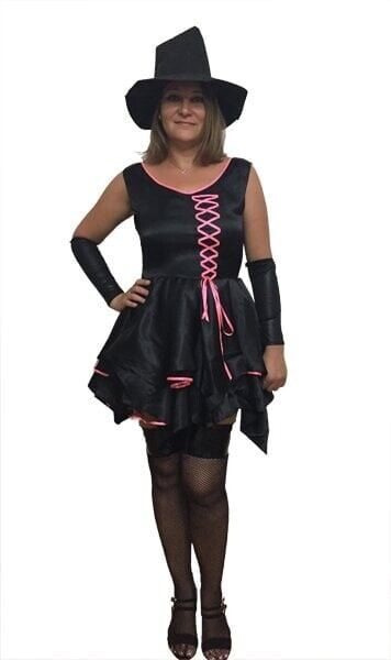 Pembe Kurdelalı Cadı Kostümü, Cadılar Bayramı Yetişkin Cadı Kostümü, Hızlı Kargo