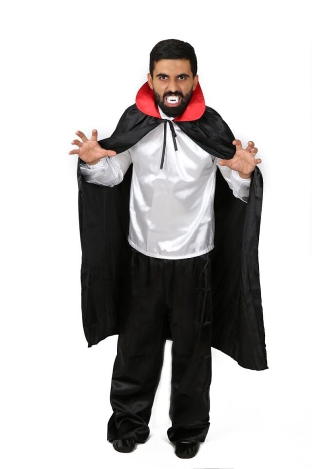 Yetişkin Dracula Kostümü, Cadılar Bayramı Vampir Kostümü
