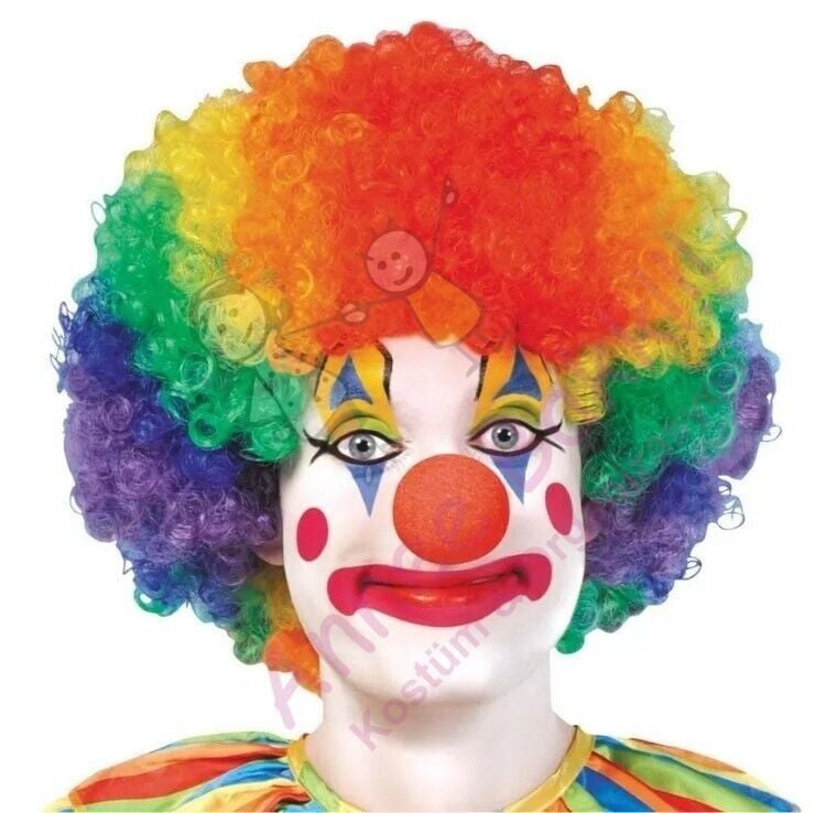 Palyaço Peruğu, Renkli Bonus Kafa, Renkli Palyaço Peruğu