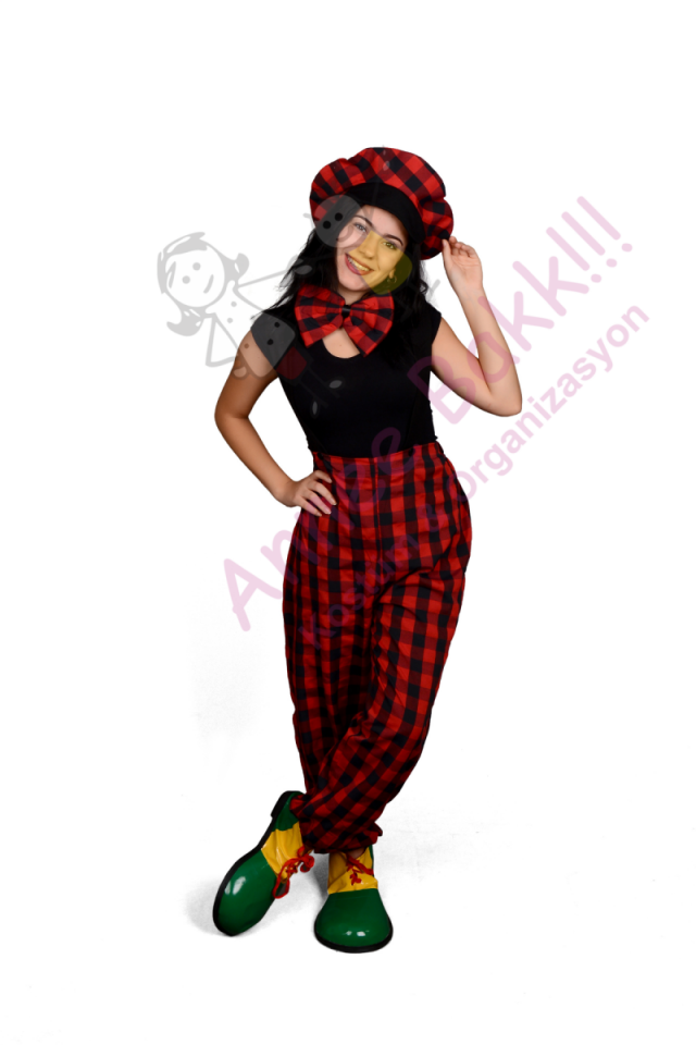 Askılı Palyaço Kostüm, Yetişkin Askılı Palyaço Kıyafeti, Hızlı Kargo