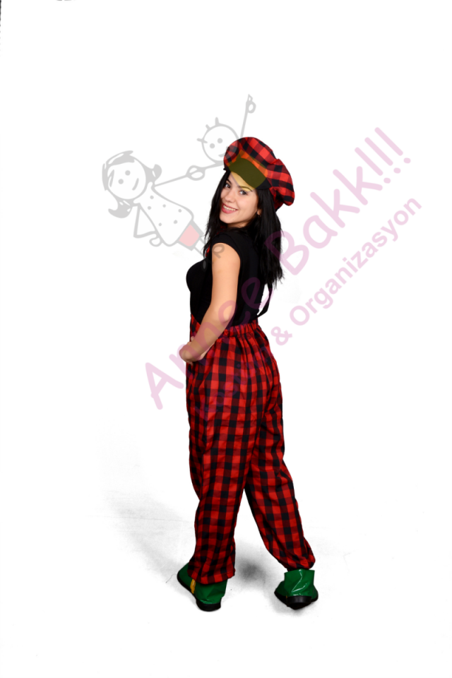 Askılı Palyaço Kostüm, Yetişkin Askılı Palyaço Kıyafeti