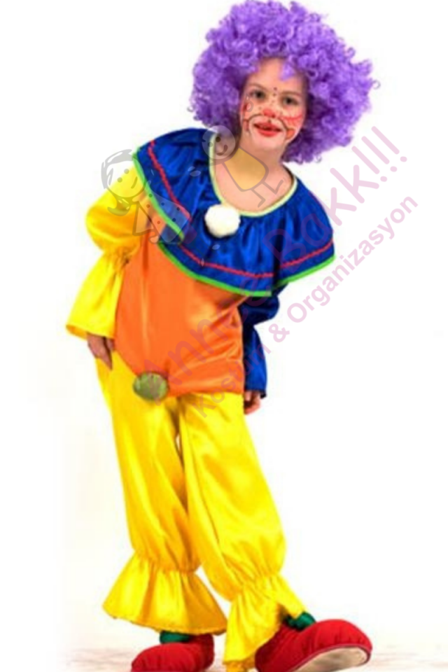 Çocuk Palyaço Kıyafeti, Palyaço Çocuk Kostümü, Hızlı Kargo