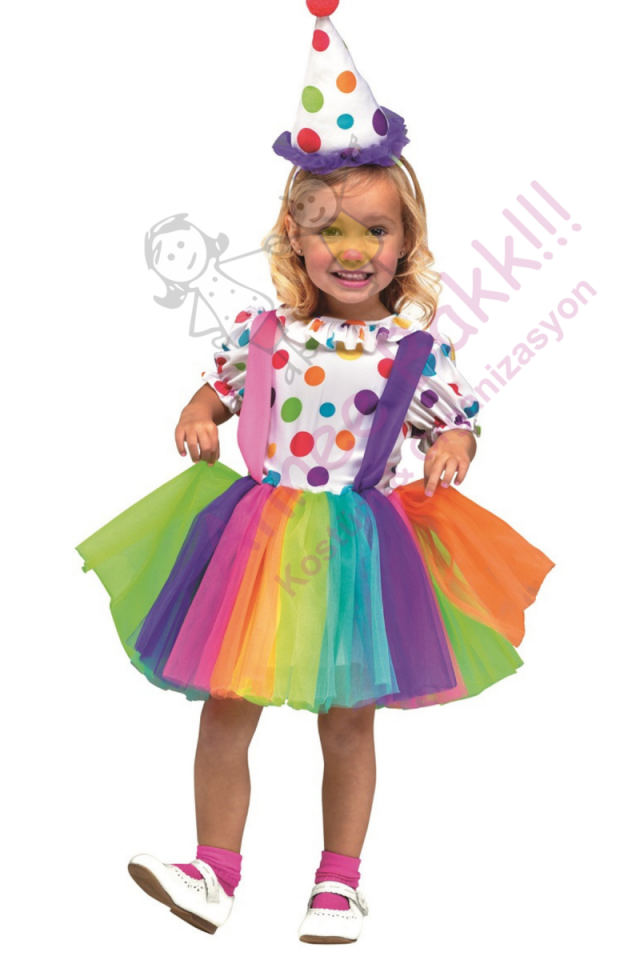 Rengarenk Tütü Etek, Askılı Gökkuşağı Model Tütü Etek, Çok Renk Tütü Etek