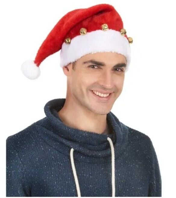 Zilli Noel Baba Şapkası, Noel Baba Kostüm Aksesuarları