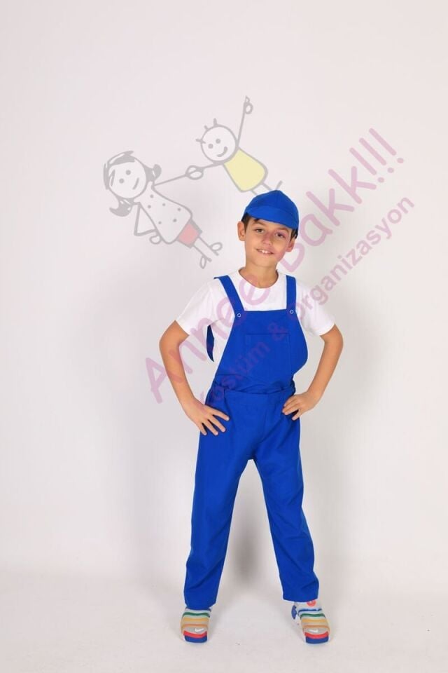 Tamirci Çocuk Kostümü, Tamirci Çocuk Kıyafeti, Çocuk Meslek Kostümleri