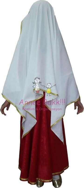 Kırmızı Renk Kafkas Kız Elbisesi, Kafkas Dans Elbisesi, Kiralık Tarihi ve Yöresel Kostümler