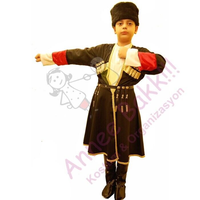 Alpaka Kumaş Kafkas Dans Kostümü, Tarihi Kafkas Kıyafeti, Kiralık Yöresel Dans Kıyafeti,