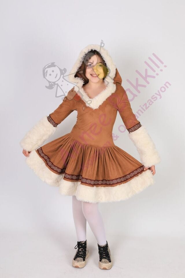 Eskimo Kız Çocuk Kostümü, Kız Çocukları İçin Eskimo Temalı Kostüm