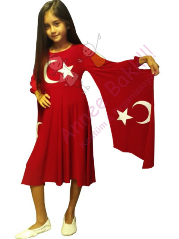 Türk Bayrağı Kız Çocuk Kıyafeti, Milli Bayram Kız Çocuk Kostümü