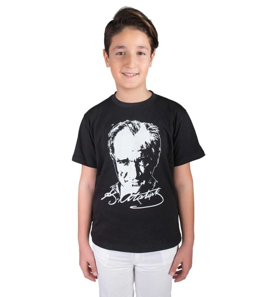 Atatürk Baskılı Çocuk Tişört, Gazi Mustafa Kemal Baskılı T-Shirt