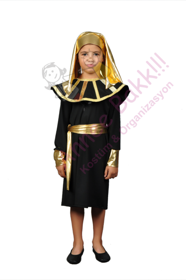 Mısırlı Firavun Çocuk Kostümü, Mısır Temalı Tarihi Firavun Kostümü