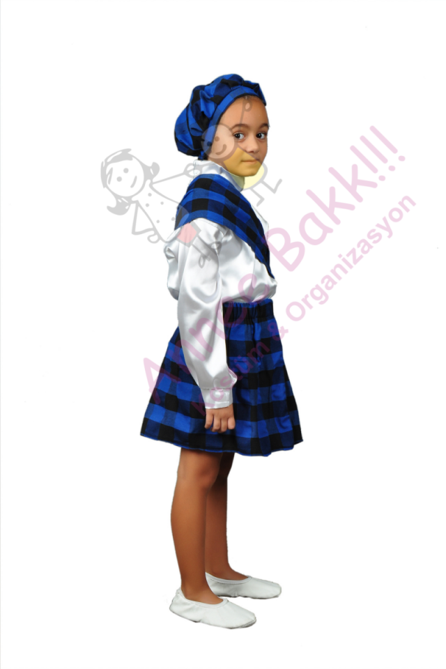 İskoç Kültürü Çocuk Kostümü, İskoçyalı Çocuk Kostümü, İskoç Kız Çocuk Kostümü