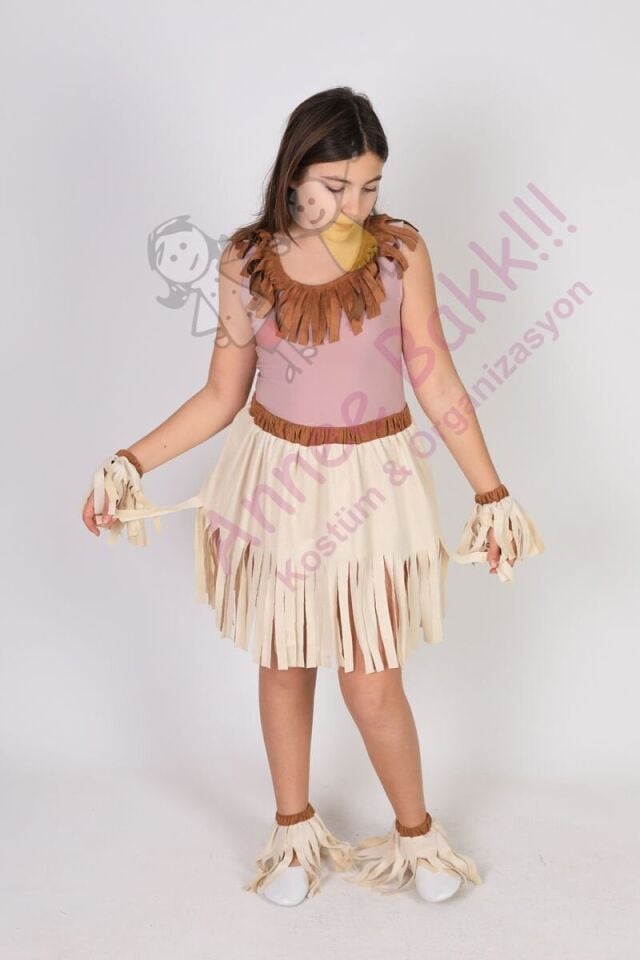 Afrika Kız Çocuk Kostümü, Safari ve Afrika Temalı Çocuk Kıyafeti