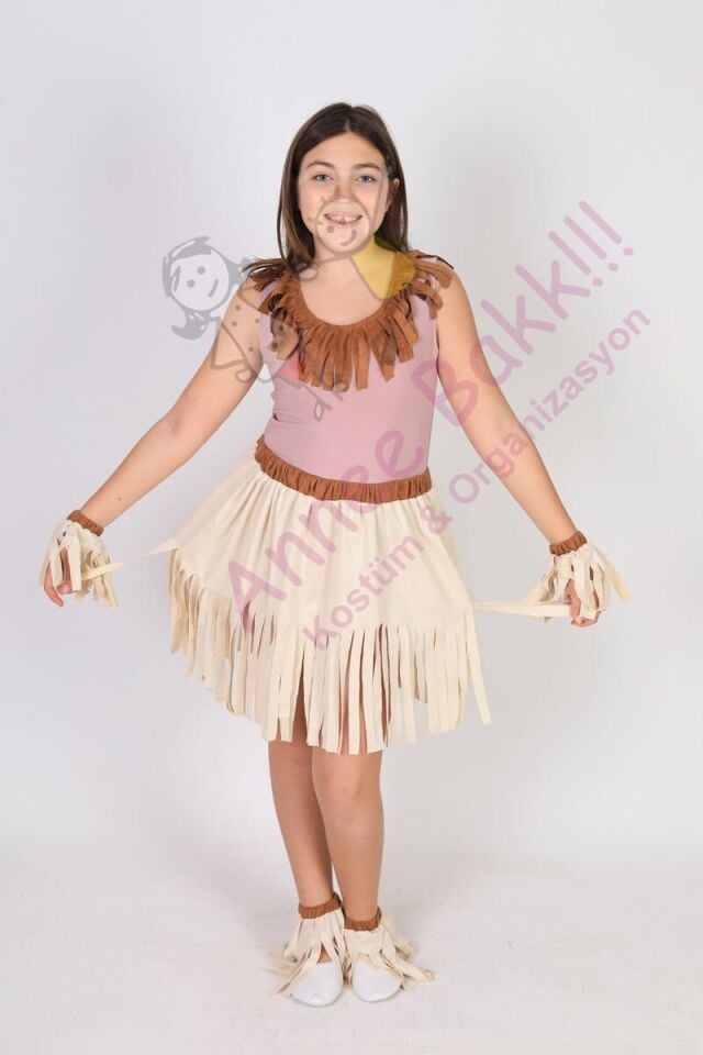 Afrika Kız Çocuk Kostümü, Safari ve Afrika Temalı Çocuk Kıyafeti