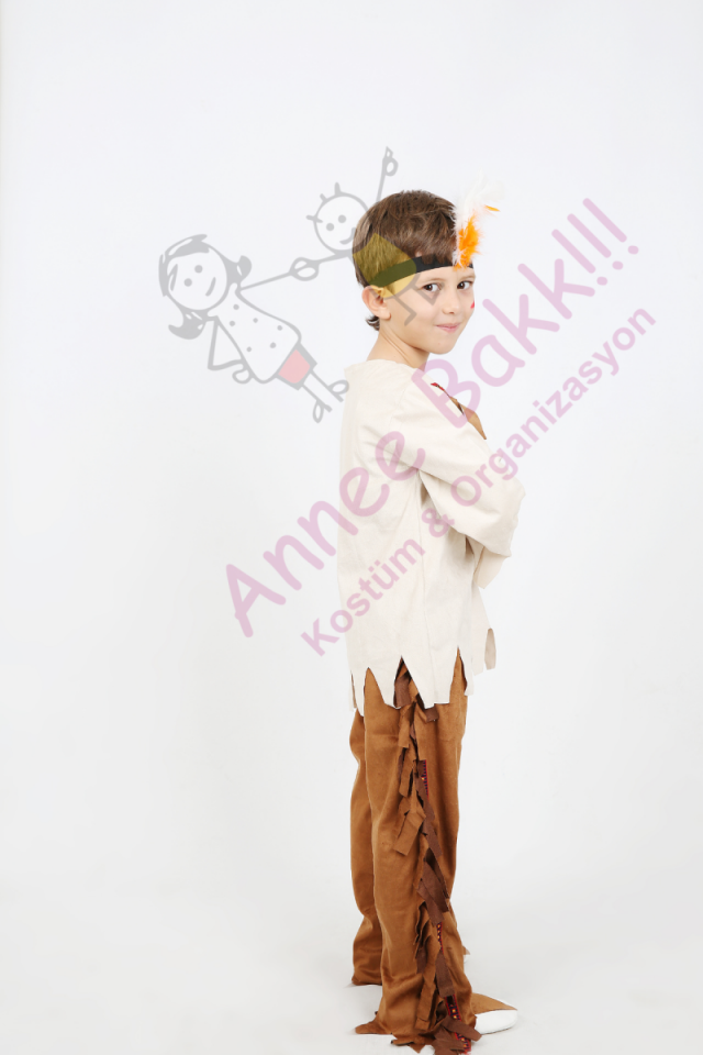 Kızılderili Erkek Çocuk Kıyafeti, Kızılderili Temalı Çocuk Kostümü