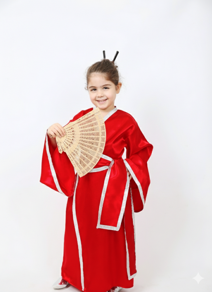 Japon Kimono Kostümü, Japonya Kız Çocuk Kostümü