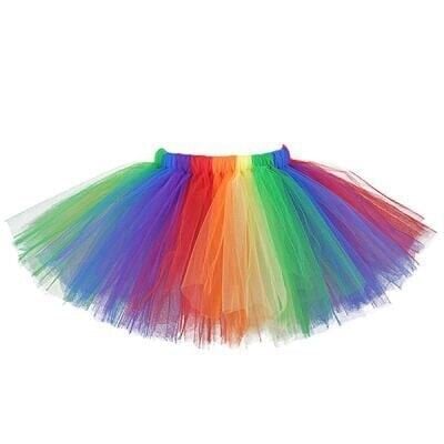 Rengarenk Tütü Etek, Kız Çocuklarına Özel Gökkuşağı Tütü Etek
