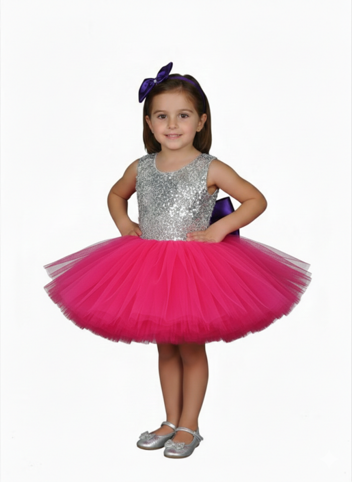 Lüx Tütü Elbise Pembe, Pembe ve Gümüş Renk Tütü Elbise, Etkinlik Eteği