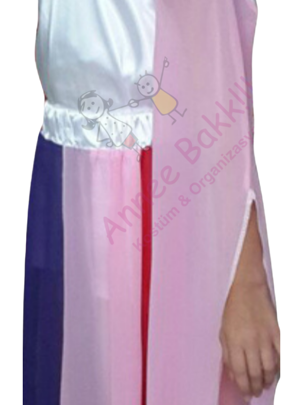 Gökkuşağı Dans Kostümü, Çocuklar İçin Renkli Dans Kıyafeti, Rengarenk Dans Kostümü