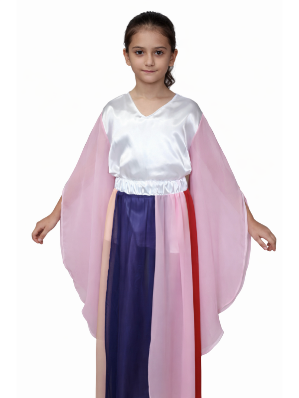 Gökkuşağı Dans Kostümü, Çocuklar İçin Renkli Dans Kıyafeti, Rengarenk Dans Kostümü