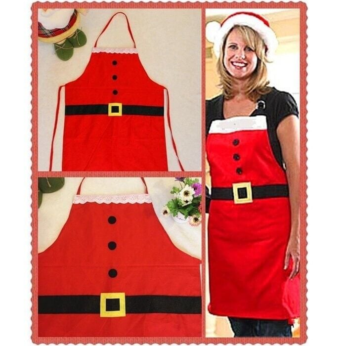 Polar Kumaş Yeni Yıl Mutfak Önlüğü, Noel Aksesuarları