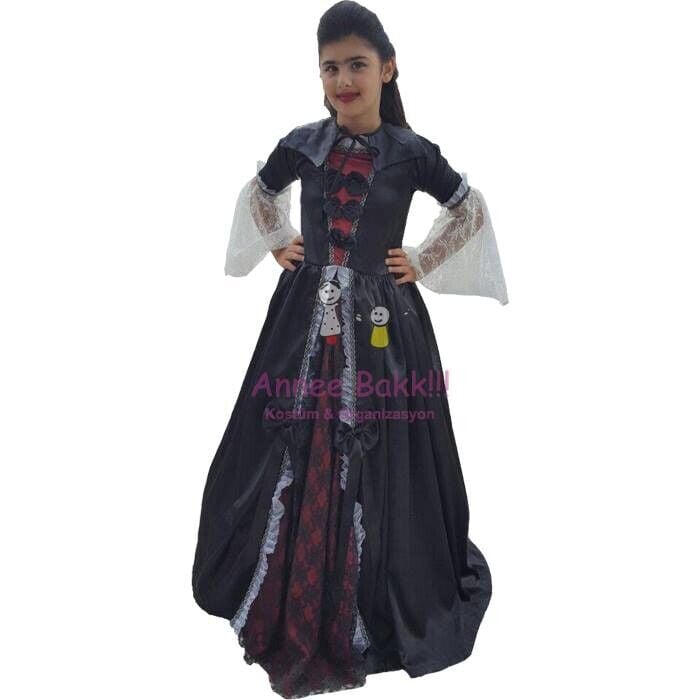 Kız Çocuk Kontes Kostümü, Etkinlik ve Tiyatro Kostümü, Kız Çocuk Kontes Kıyafeti