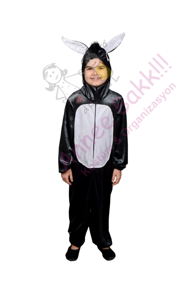 Kadife Kumaş Eşek Kostümü, Çocuk Gösteri ve Etkinlikleri İçin Eşek Kıyafeti