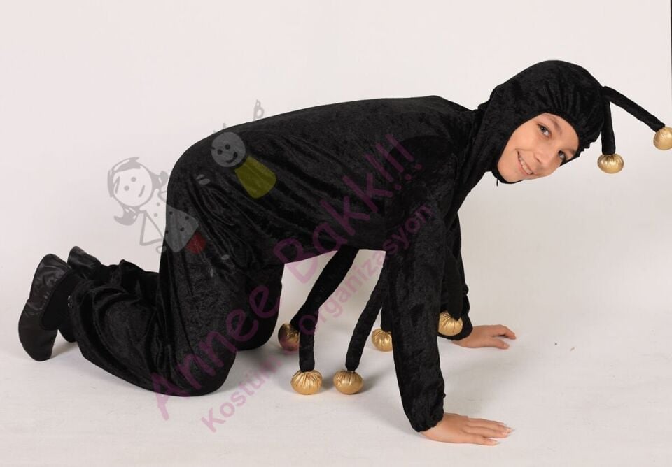 Çocuk Karınca Kostümü, Kadife Kumaş Karınca Çocuk Kıyafeti, Tiyatro ve Etkinlik Kostümü