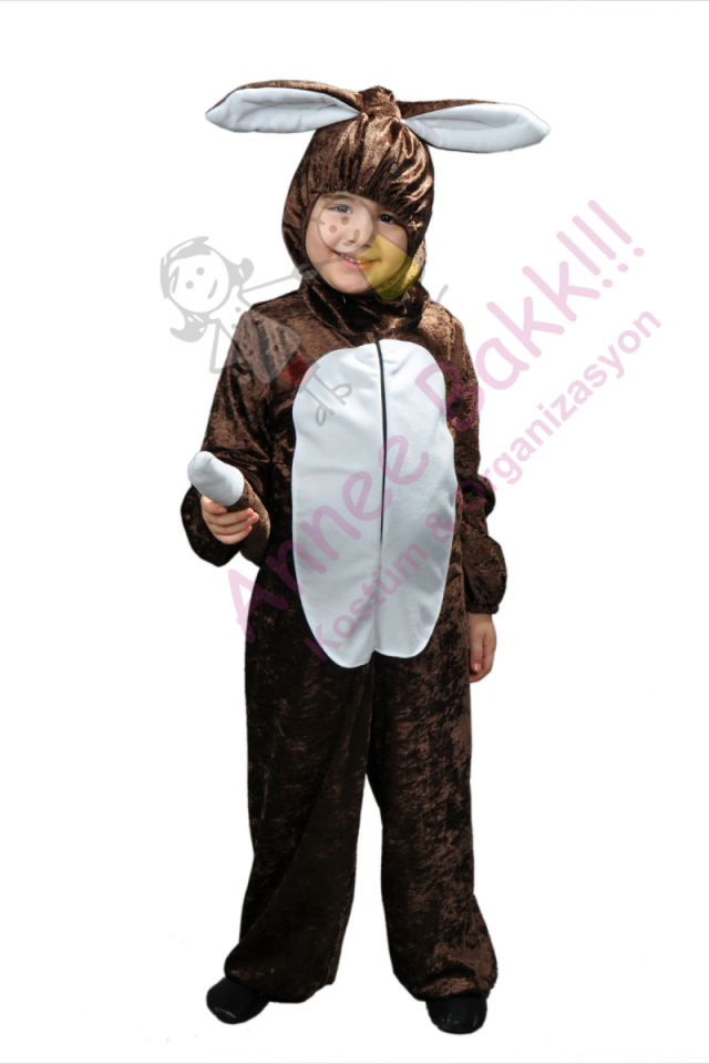 Çocuk Kurt Kostümü, Kadife Kumaş Kurt Çocuk Kostümü