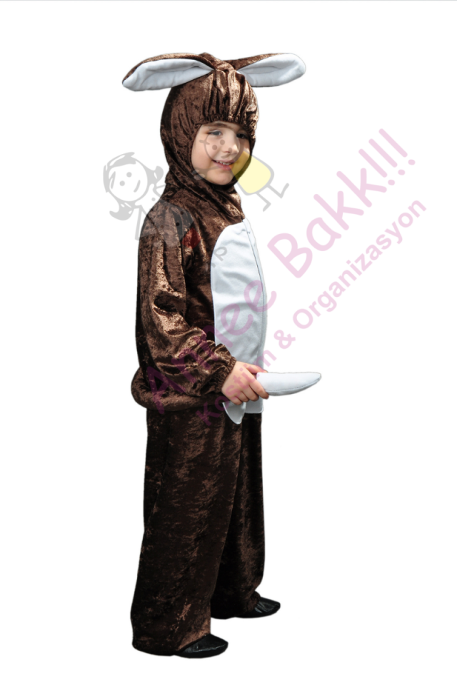 Çocuk Kurt Kostümü, Kadife Kumaş Kurt Çocuk Kostümü