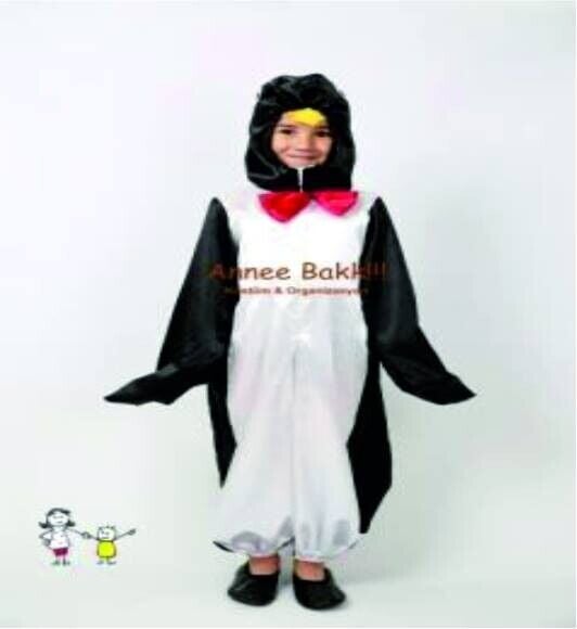 Saten Kumaş Penguen Çocuk Kostümü, Çocuk Penguen Kıyafeti