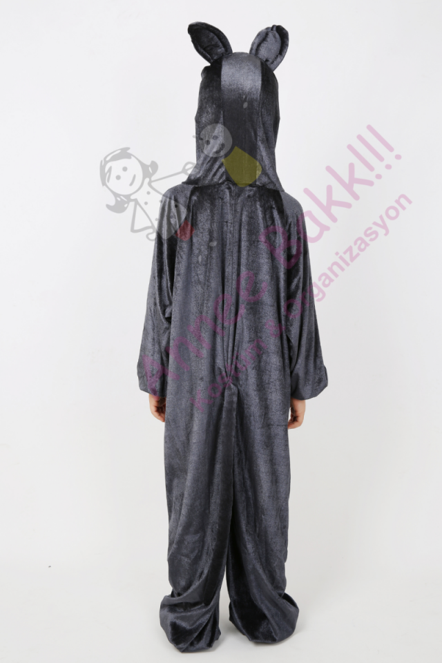 Kadife Kumaş Fare Çocuk Kostümü, Sevimli Fare Çocuk Kostümü