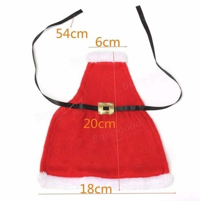 Kadife Kumaş Yeni Yıl Masası Şişe Süsü, Noel Temalı Şişe Süsü